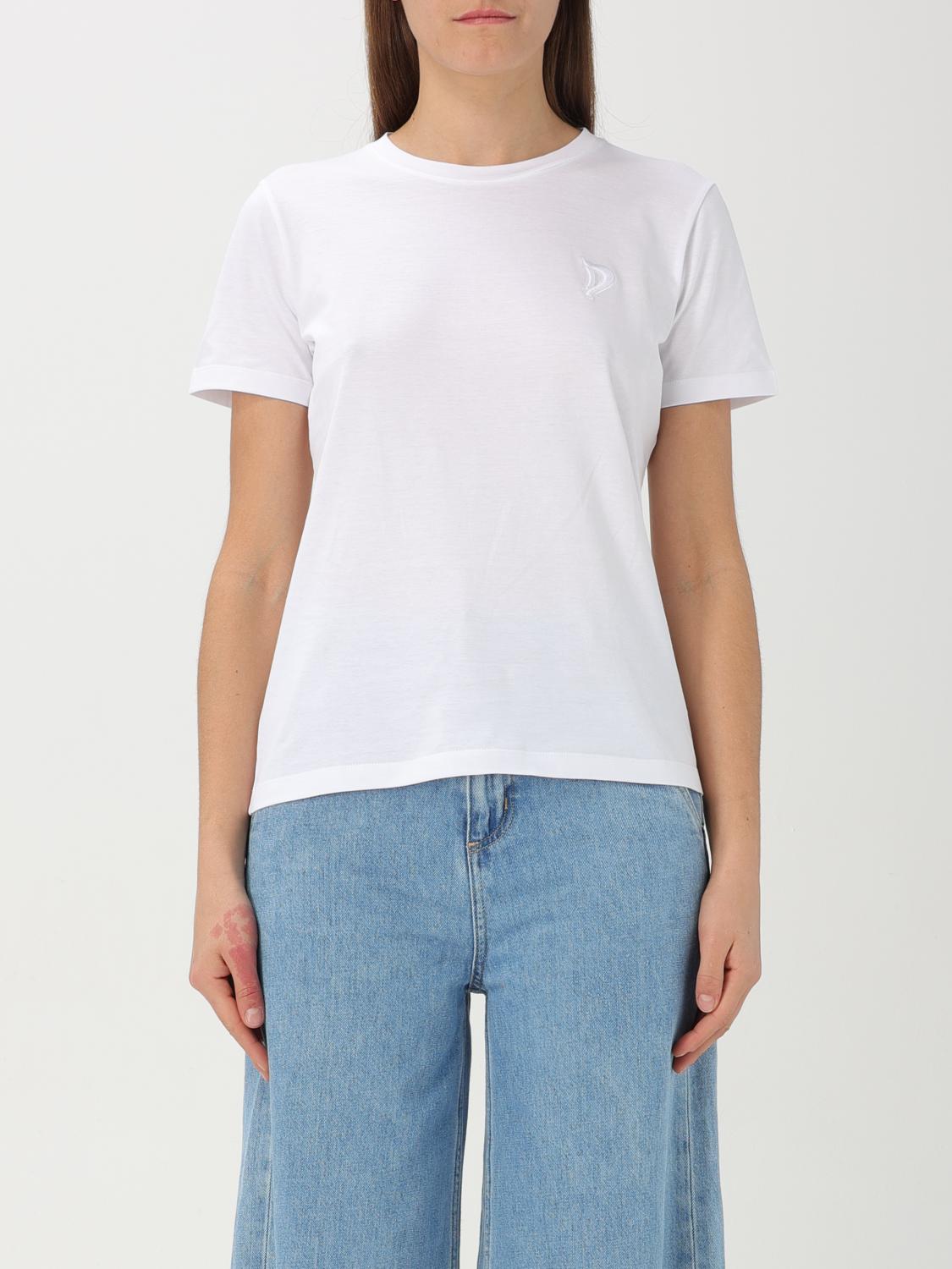 DONDUP T-SHIRTS: T-shirt Dondup in cotone con logo ricamato, Bianco - Img 1