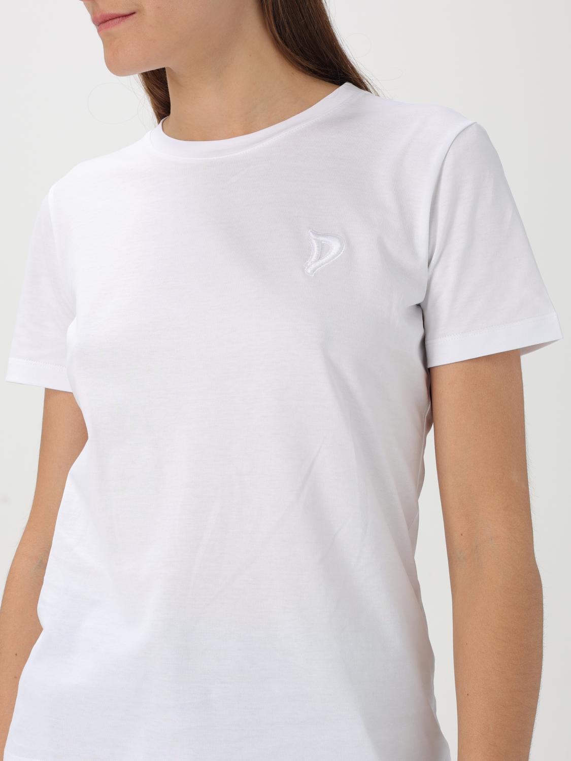 DONDUP T-SHIRTS: T-shirt Dondup in cotone con logo ricamato, Bianco - Img 3
