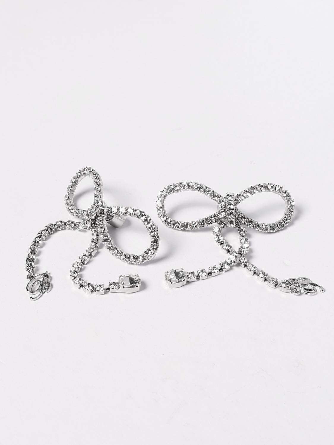 BLUMARINE GIOIELLO: Orecchini Bow Blumarine in ottone con cristalli incastonati , Silver - Img 3