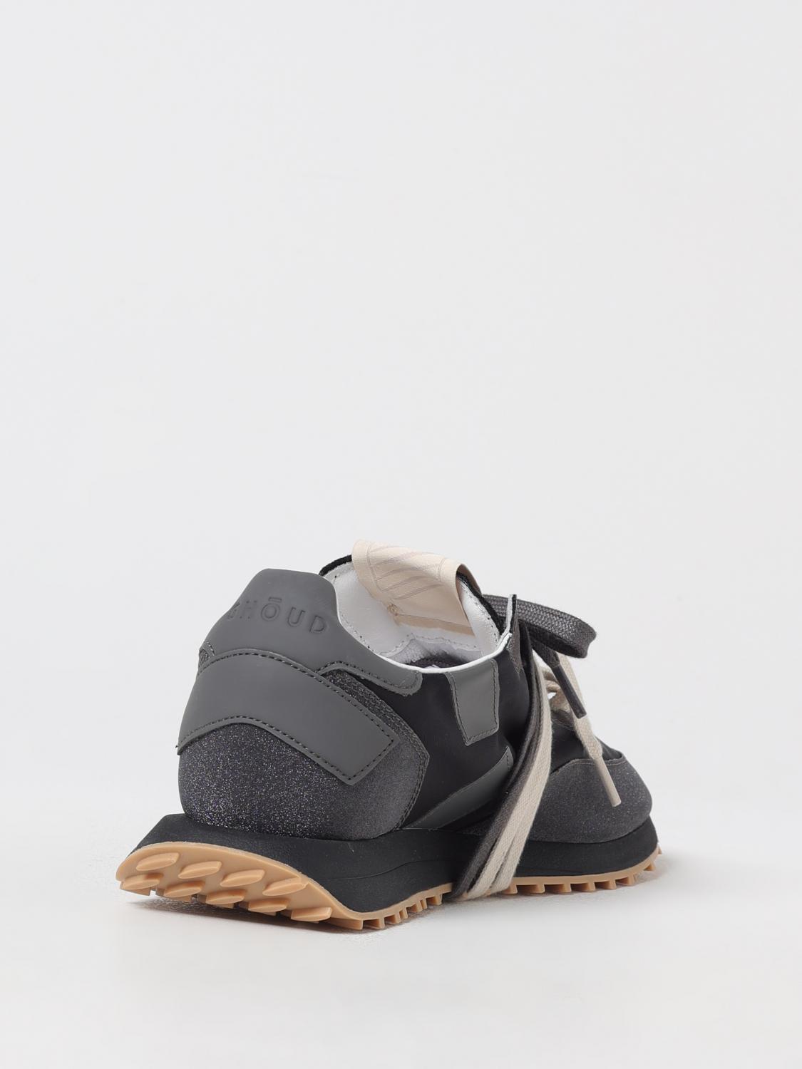 GHOUD SNEAKERS: Sneakers Rush Ghoud in pelle e tessuto glitter , Nero - Img 3