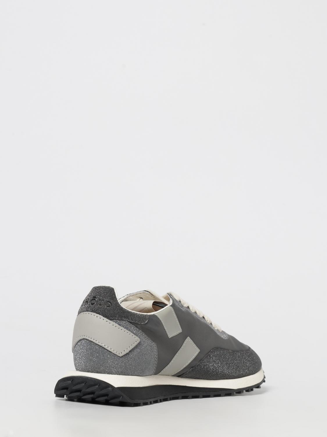 GHOUD SNEAKERS: Sneakers Rush Ghoud in pelle e tessuto glitter , Grigio - Img 3