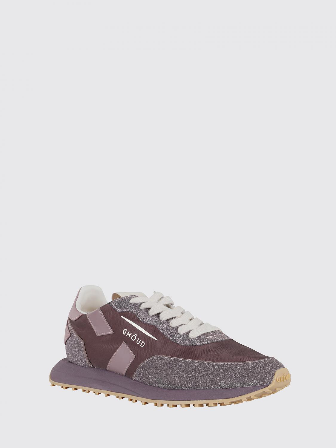 GHOUD SNEAKERS: Sneakers Rush Ghoud in pelle e tessuto glitter , Vinaccia - Img 2