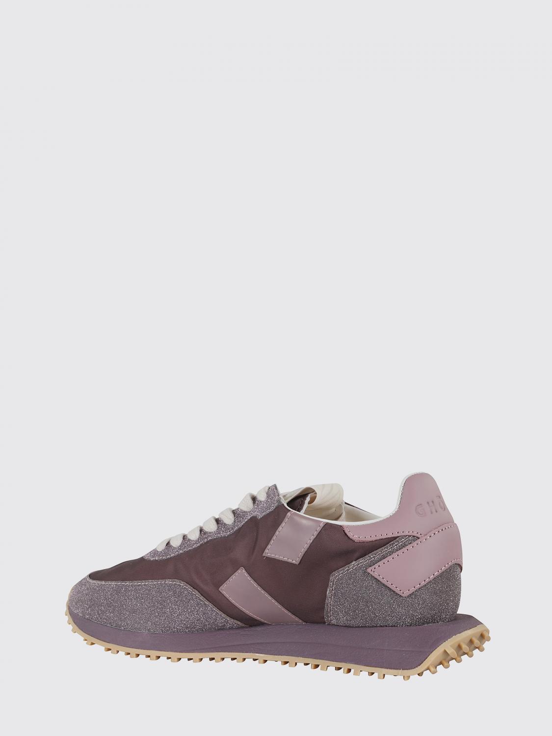 GHOUD SNEAKERS: Sneakers Rush Ghoud in pelle e tessuto glitter , Vinaccia - Img 3