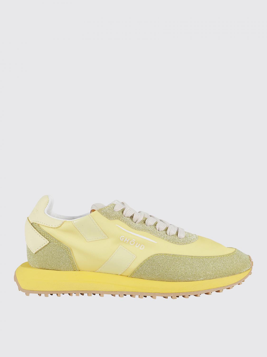 GHOUD SNEAKERS: Sneakers Rush Ghoud in pelle e tessuto glitter , Limone - Img 1