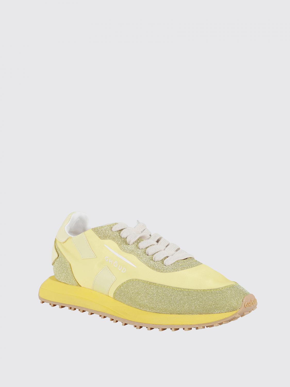 GHOUD SNEAKERS: Sneakers Rush Ghoud in pelle e tessuto glitter , Limone - Img 2