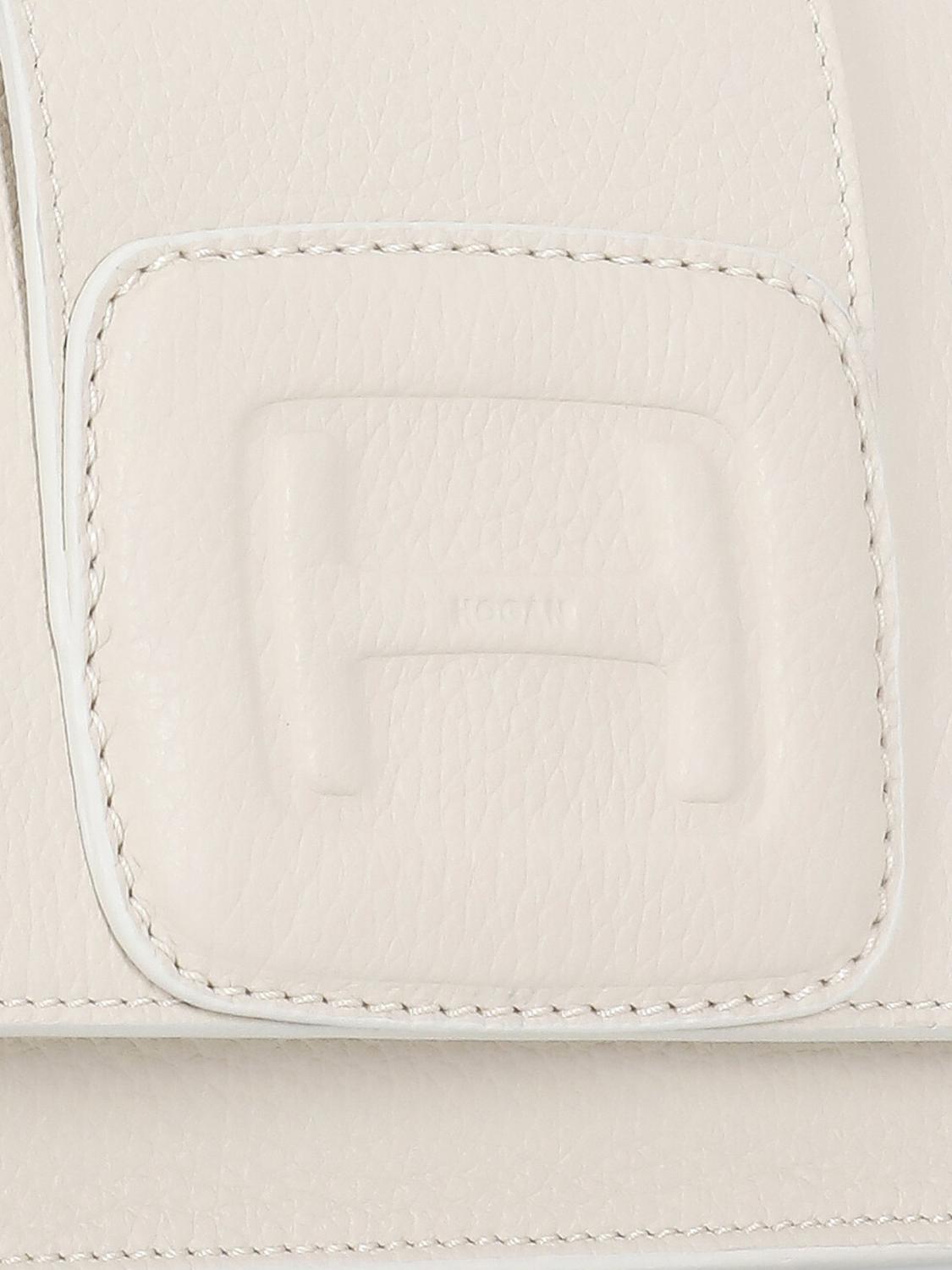 HOGAN BORSA MINI: Borsa Hogan in pelle a grana , Avorio - Img 5