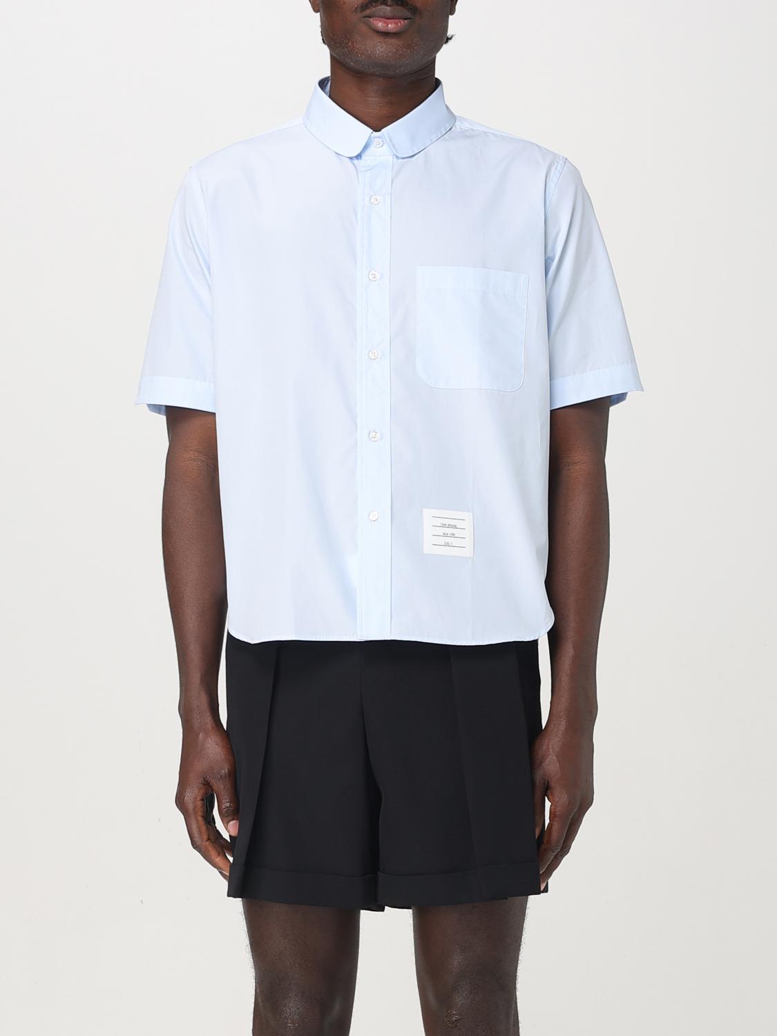 THOM BROWNE CAMICIA: Camicia Thom Browne in cotone , Azzurro - Img 1