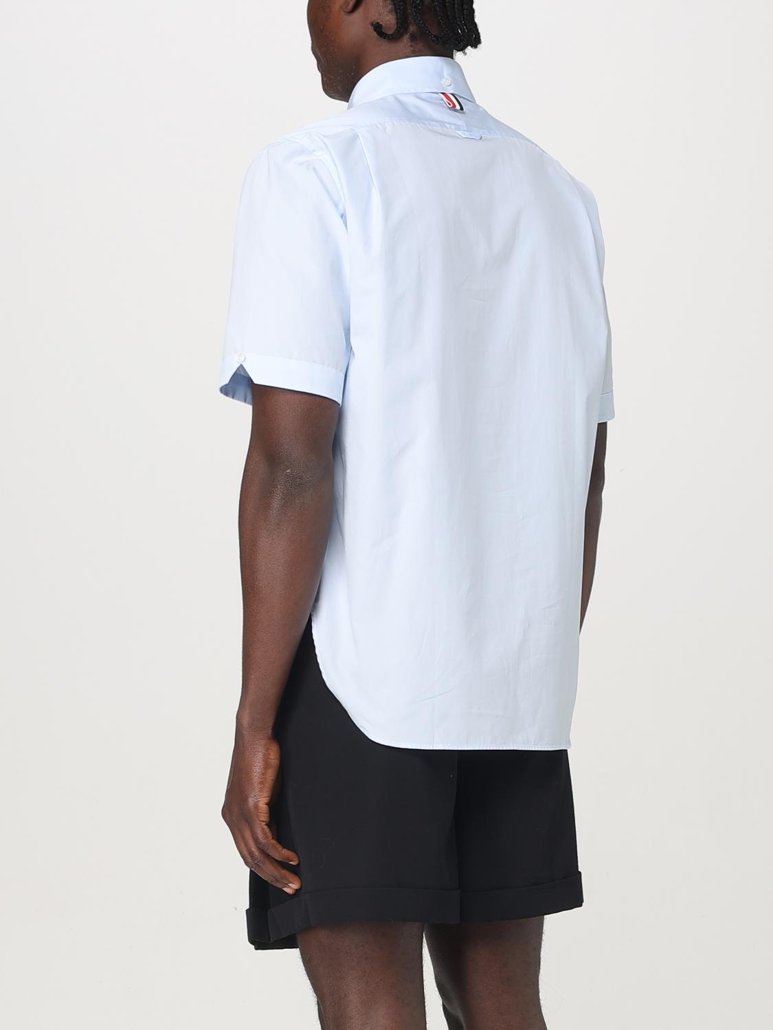 THOM BROWNE CAMICIA: Camicia Thom Browne in cotone , Azzurro - Img 3