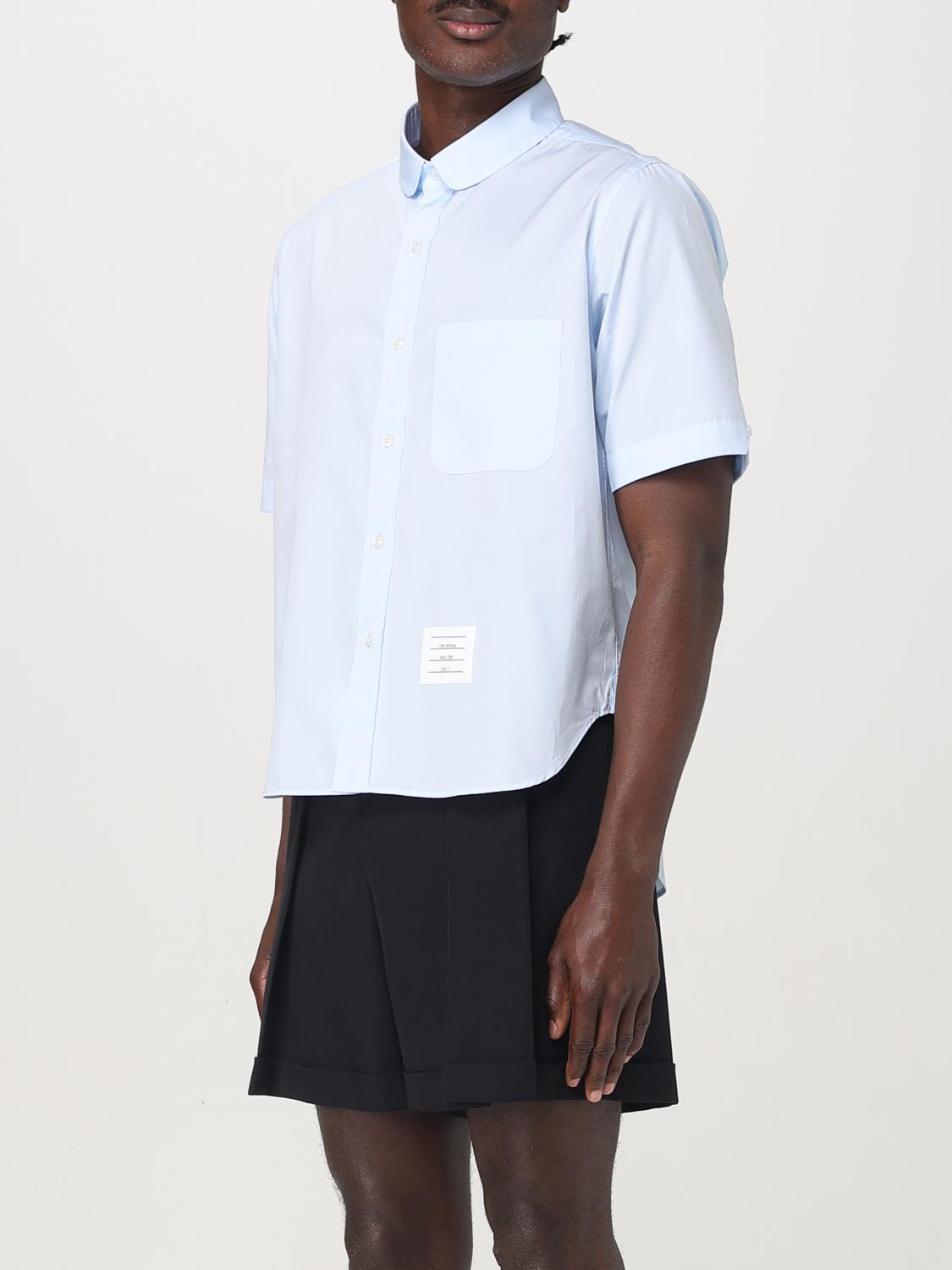 THOM BROWNE CAMICIA: Camicia Thom Browne in cotone , Azzurro - Img 4