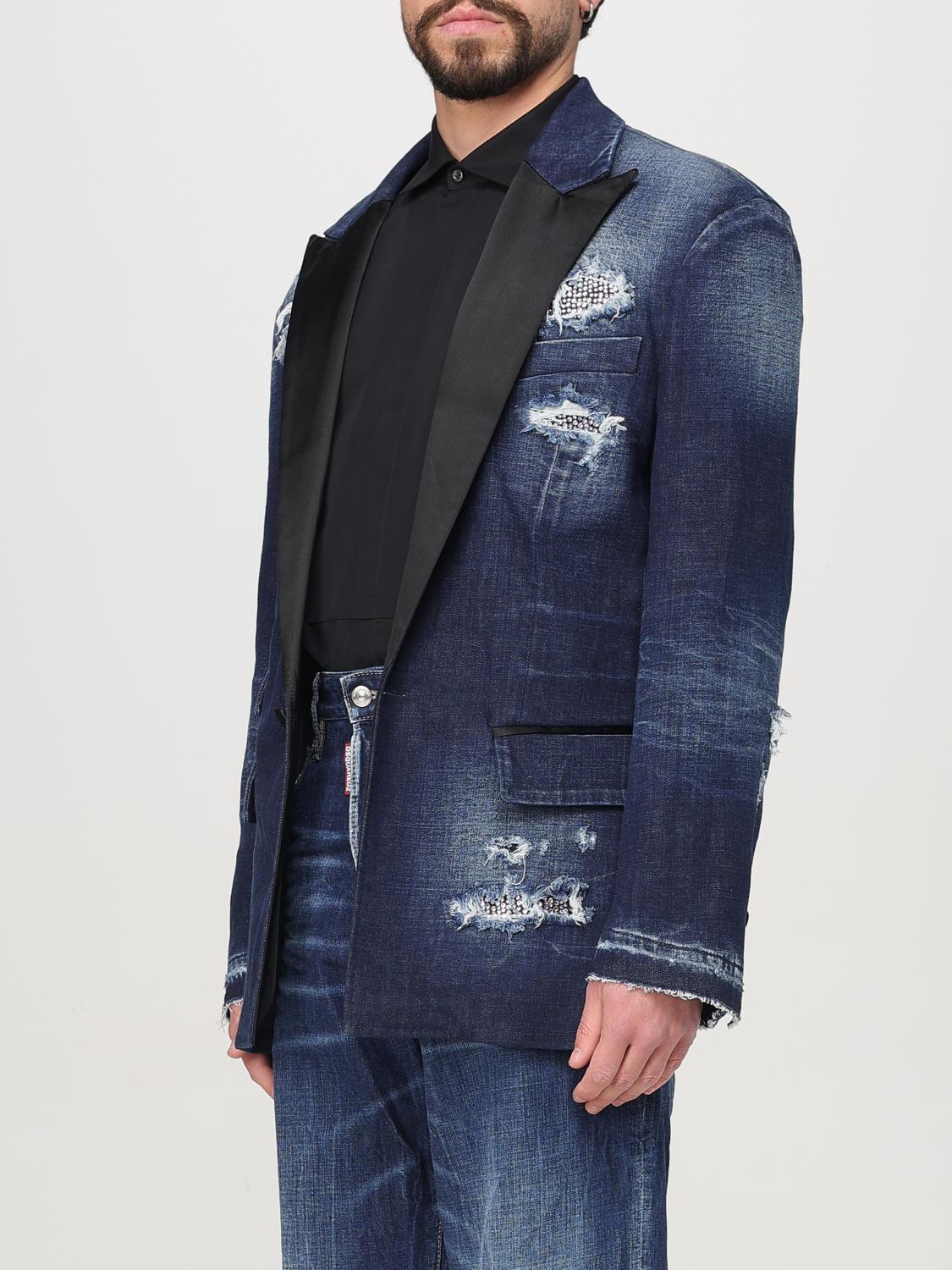 DSQUARED2 BLAZER: Blazer men Dsquared2, Blue - Img 4