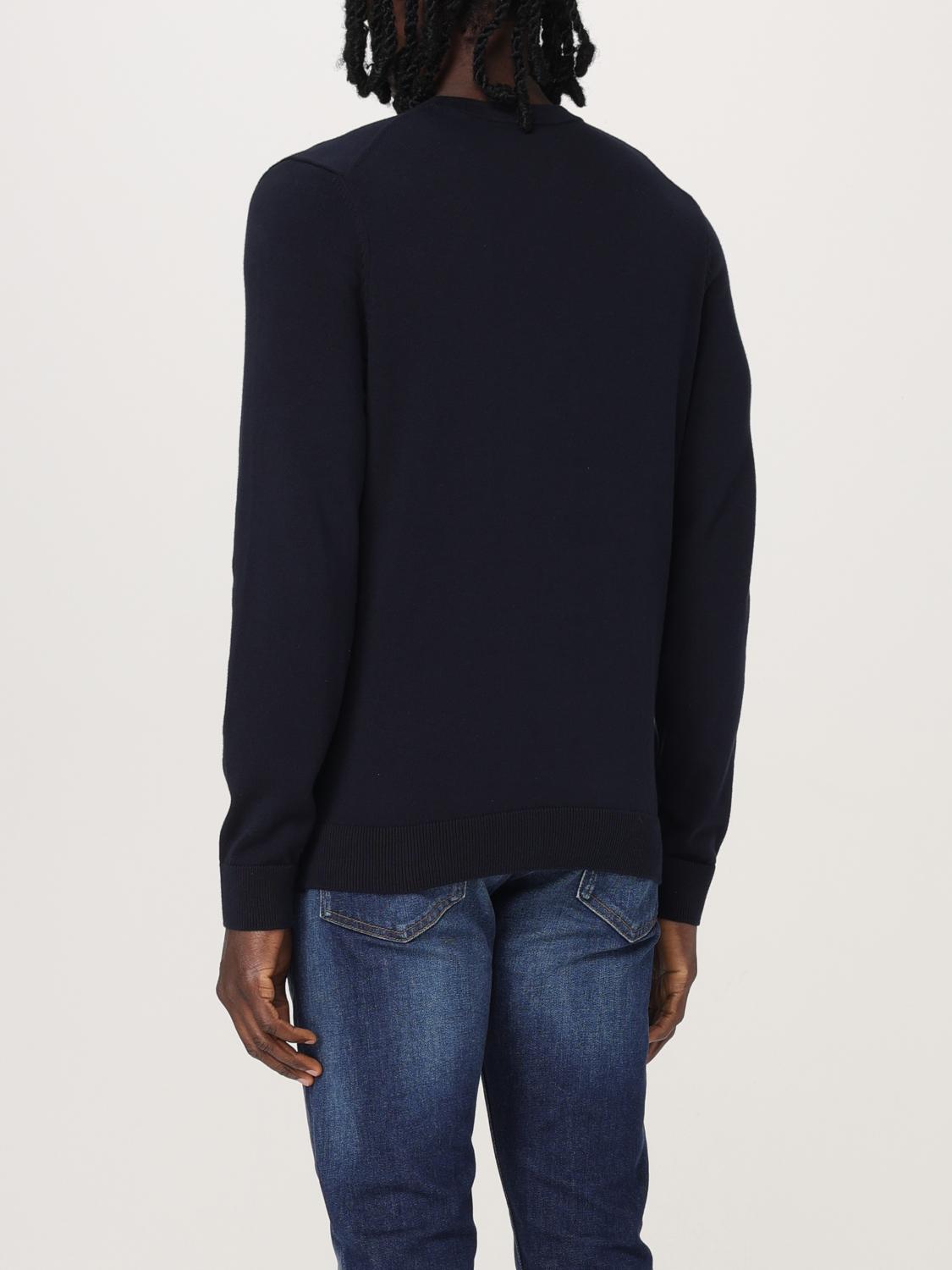 HUGO MAGLIA: Maglia a girocollo con mini logo Hugo, Blue - Img 2