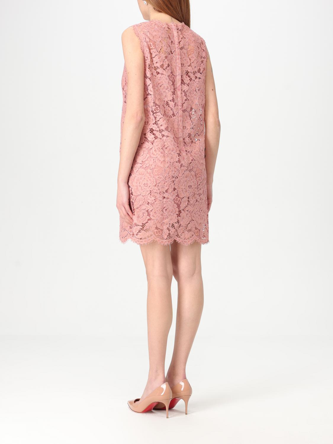 DOLCE & GABBANA ABITO: Abito mini Dolce & Gabbana in pizzo, Rosa - Img 2