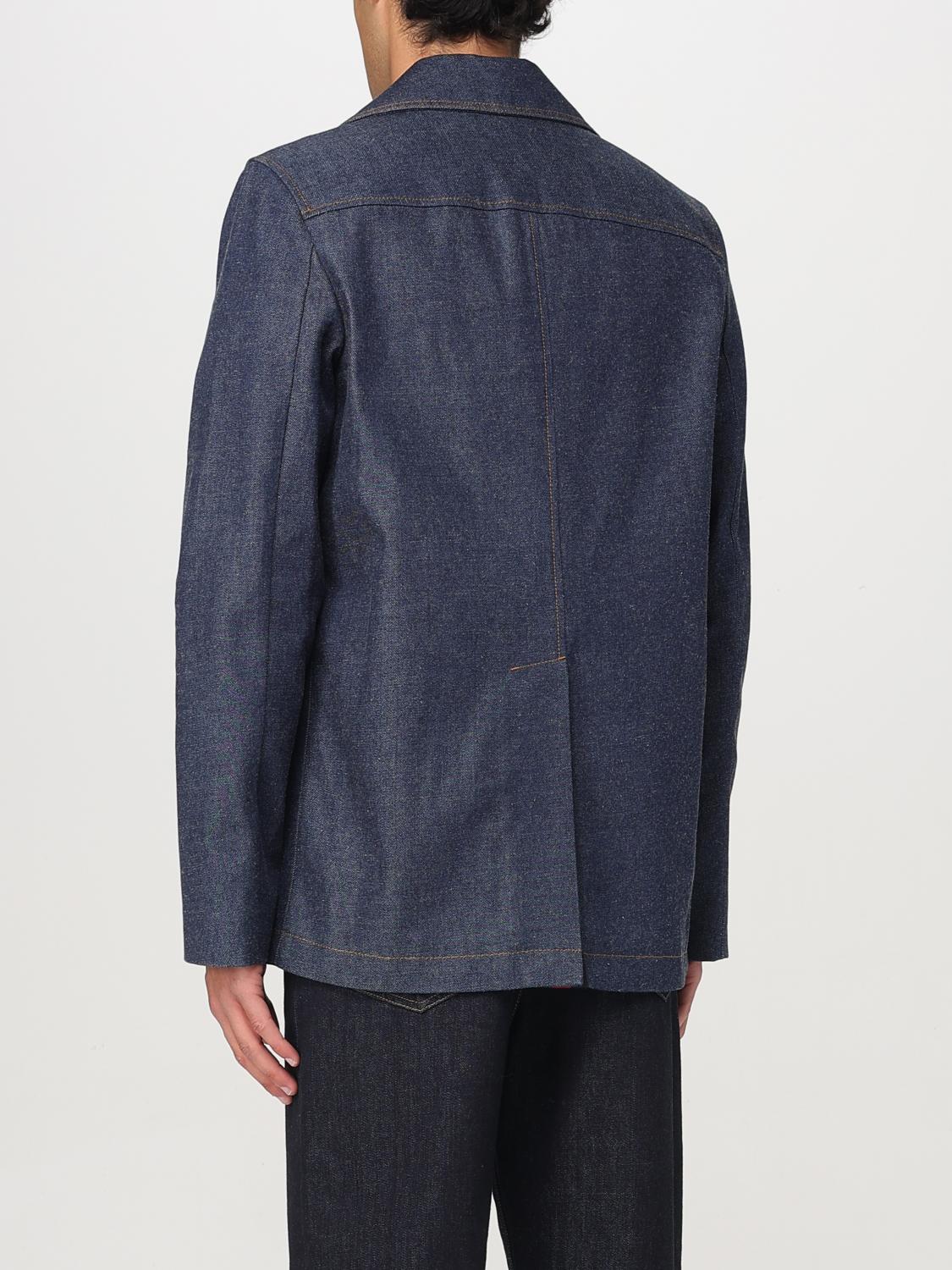 GUCCI COAT: Gucci double-breasted denim blazer, Blue - Img 2