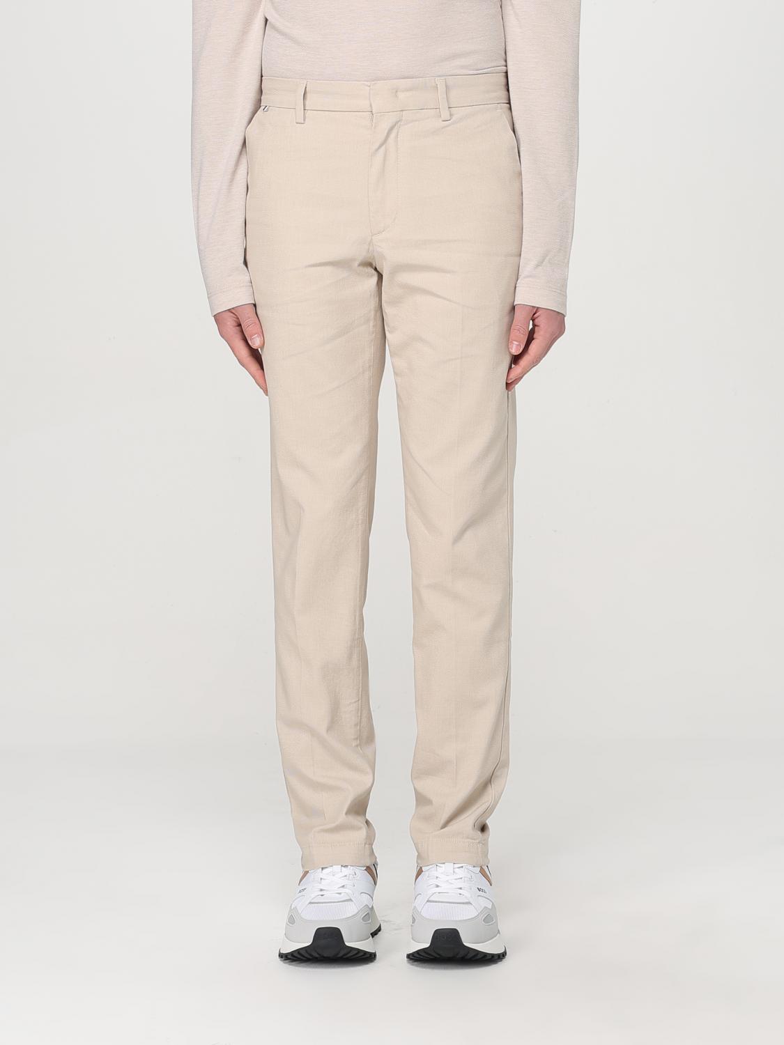 BOSS PANTALONI: Pantalone chino Boss in misto cotone , Beige - Img 1