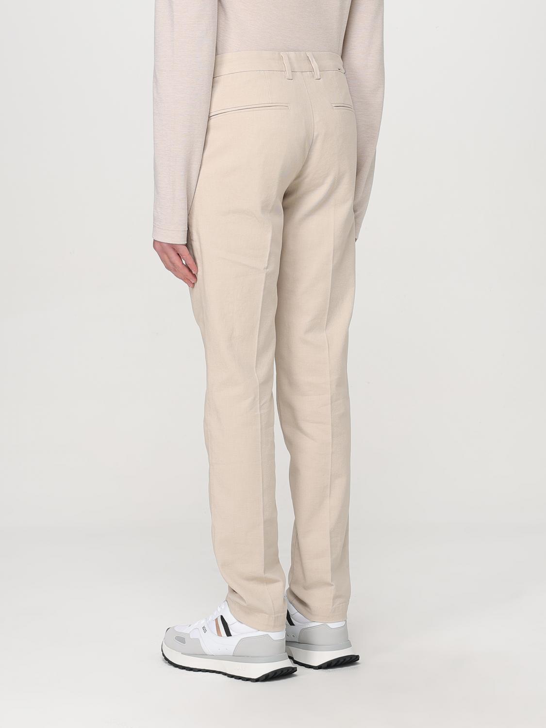 BOSS PANTALONI: Pantalone chino Boss in misto cotone , Beige - Img 3