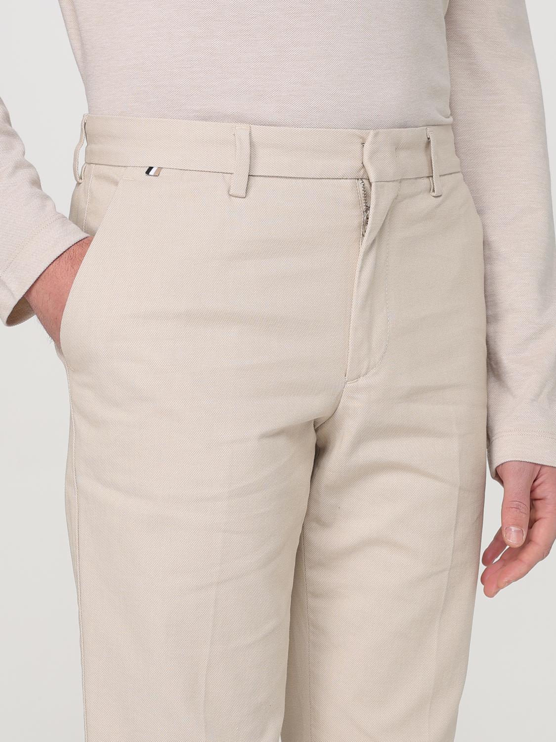 BOSS PANTALONI: Pantalone chino Boss in misto cotone , Beige - Img 4
