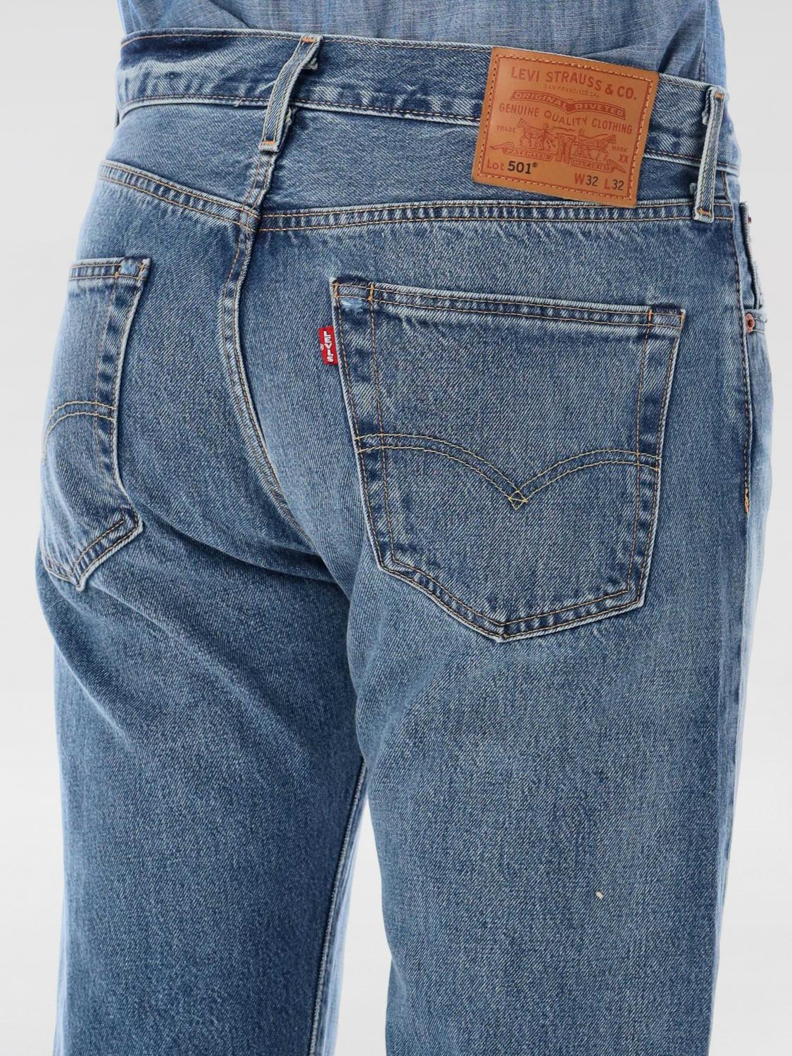 LEVI'S JEANS: Jeans 501 Levi's in denim , Blue 3 - Img 3