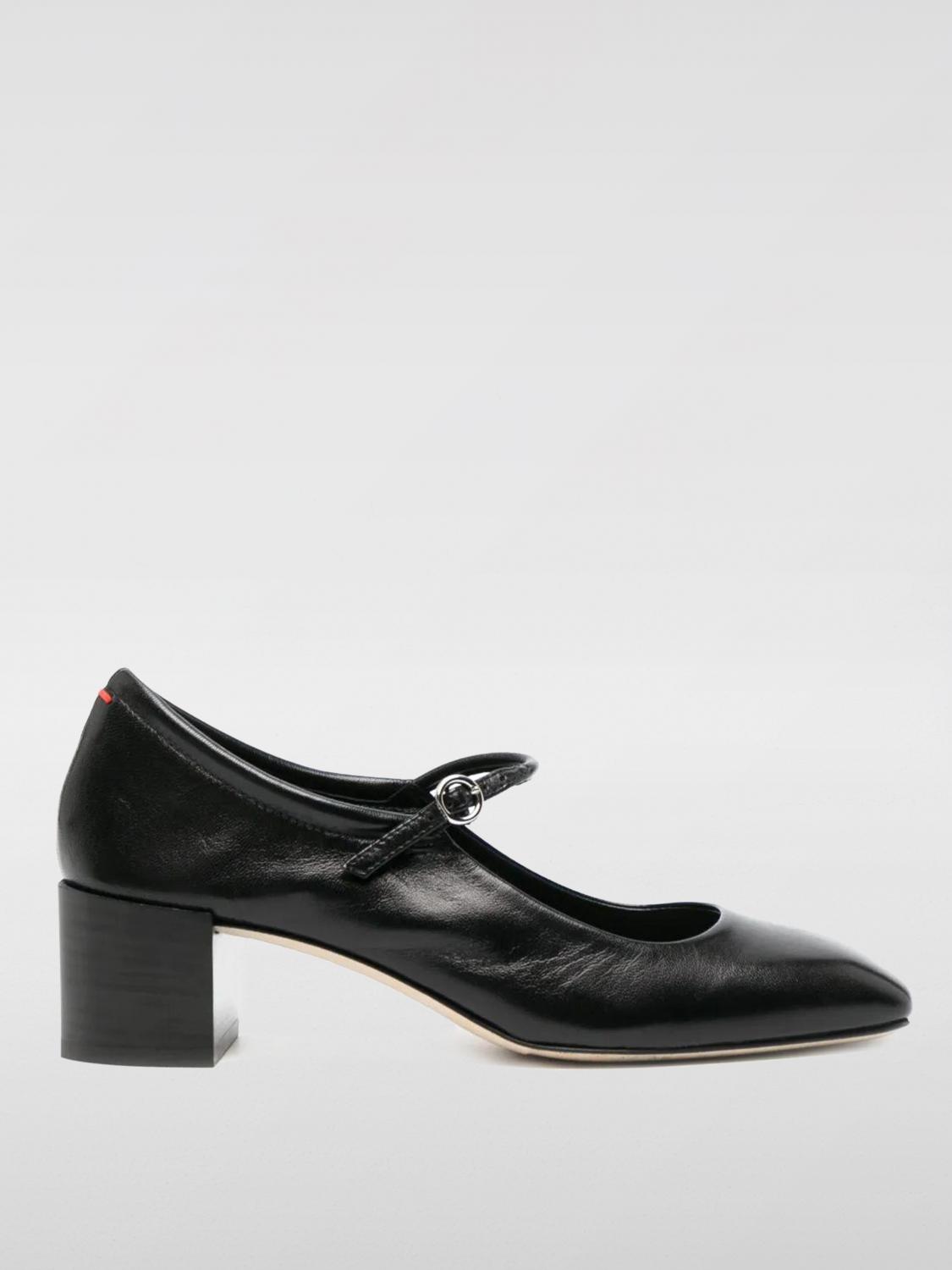 AEYDE DÉCOLLETÉ: Mary Jane Aline Aeyde in nappa , Nero - Img 1