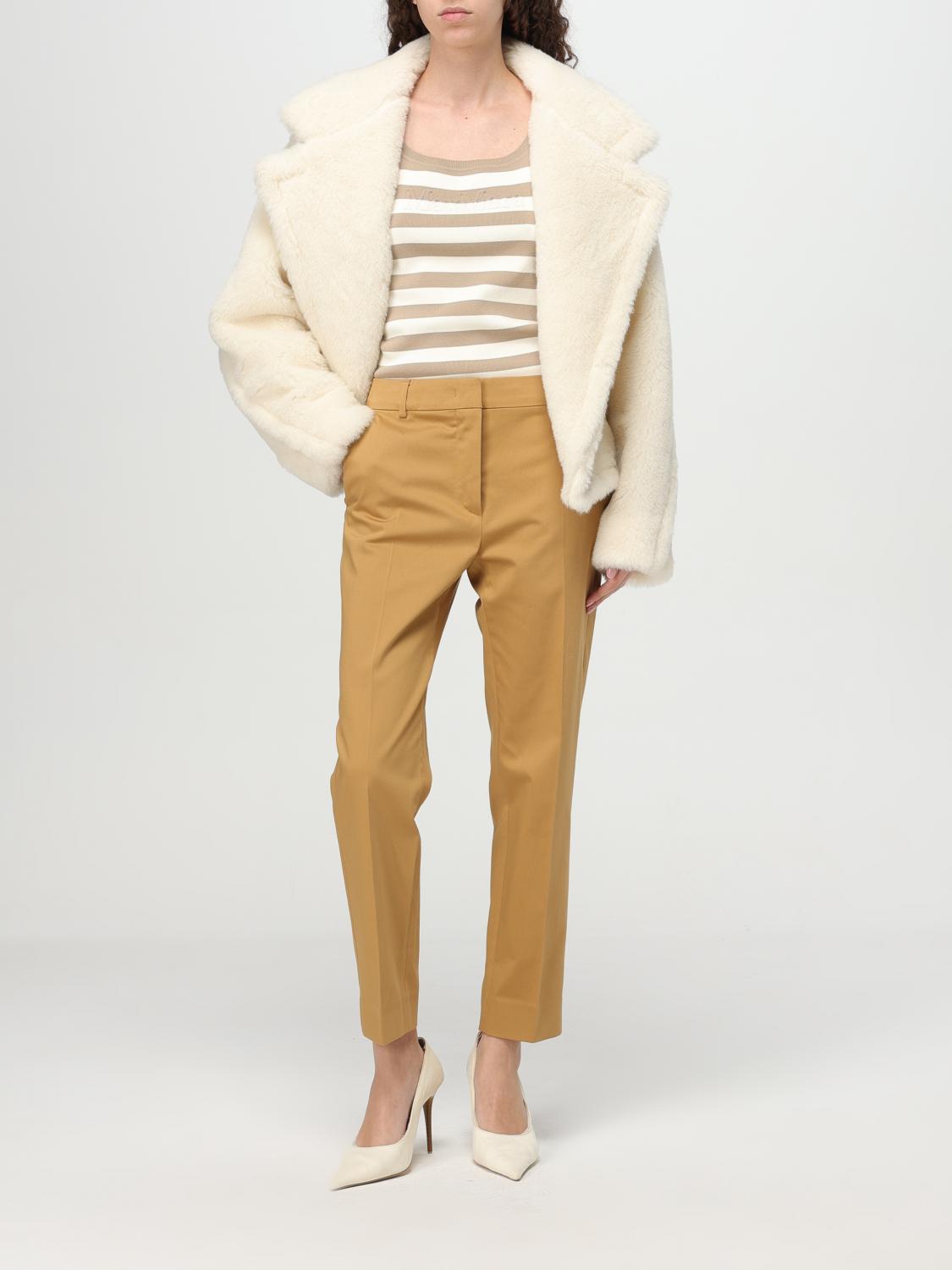 MAX MARA ABRIGO DE PIEL: Abrigo mujer Max Mara, Blanco - Img 2