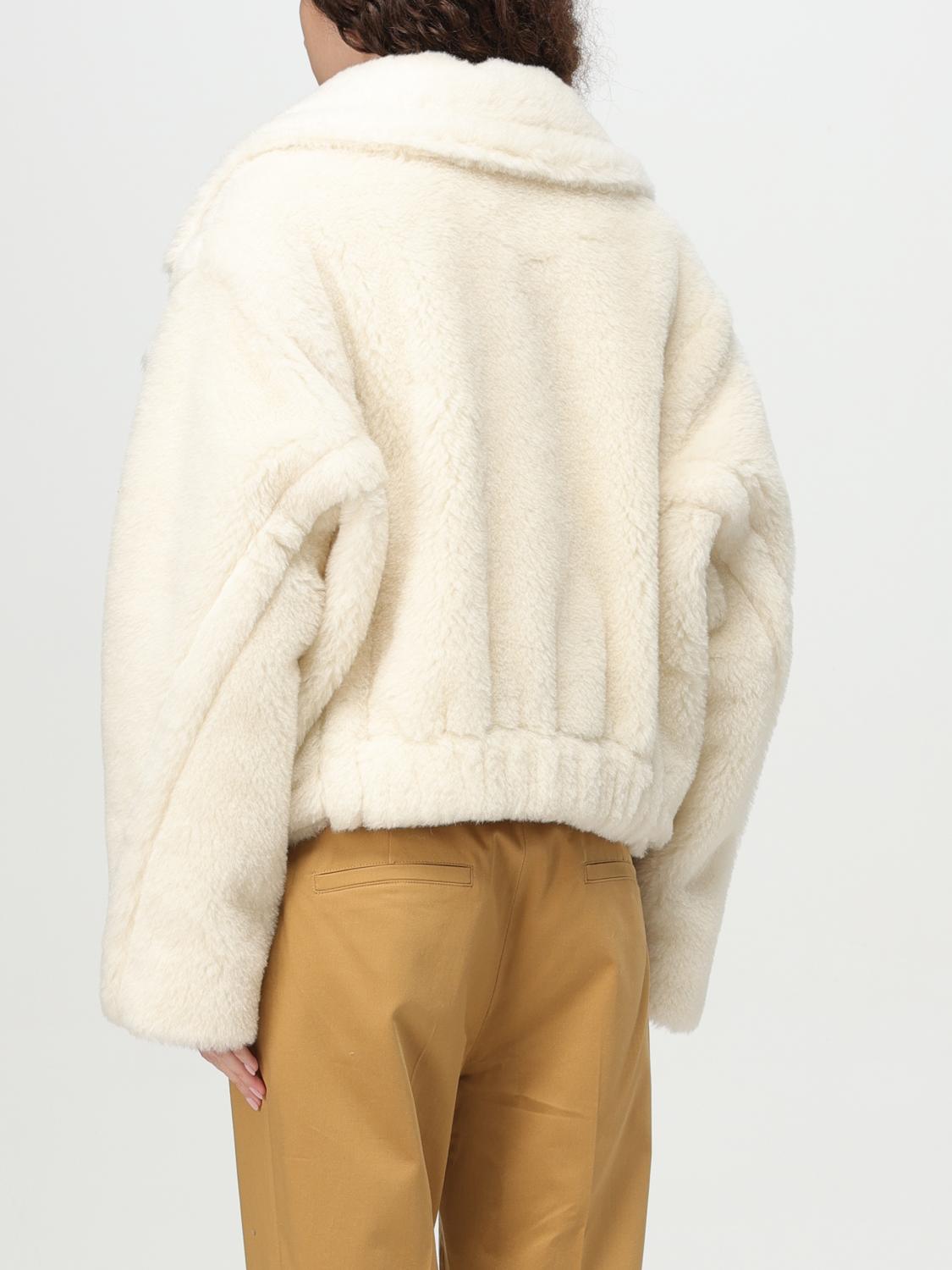 MAX MARA ABRIGO DE PIEL: Abrigo mujer Max Mara, Blanco - Img 3