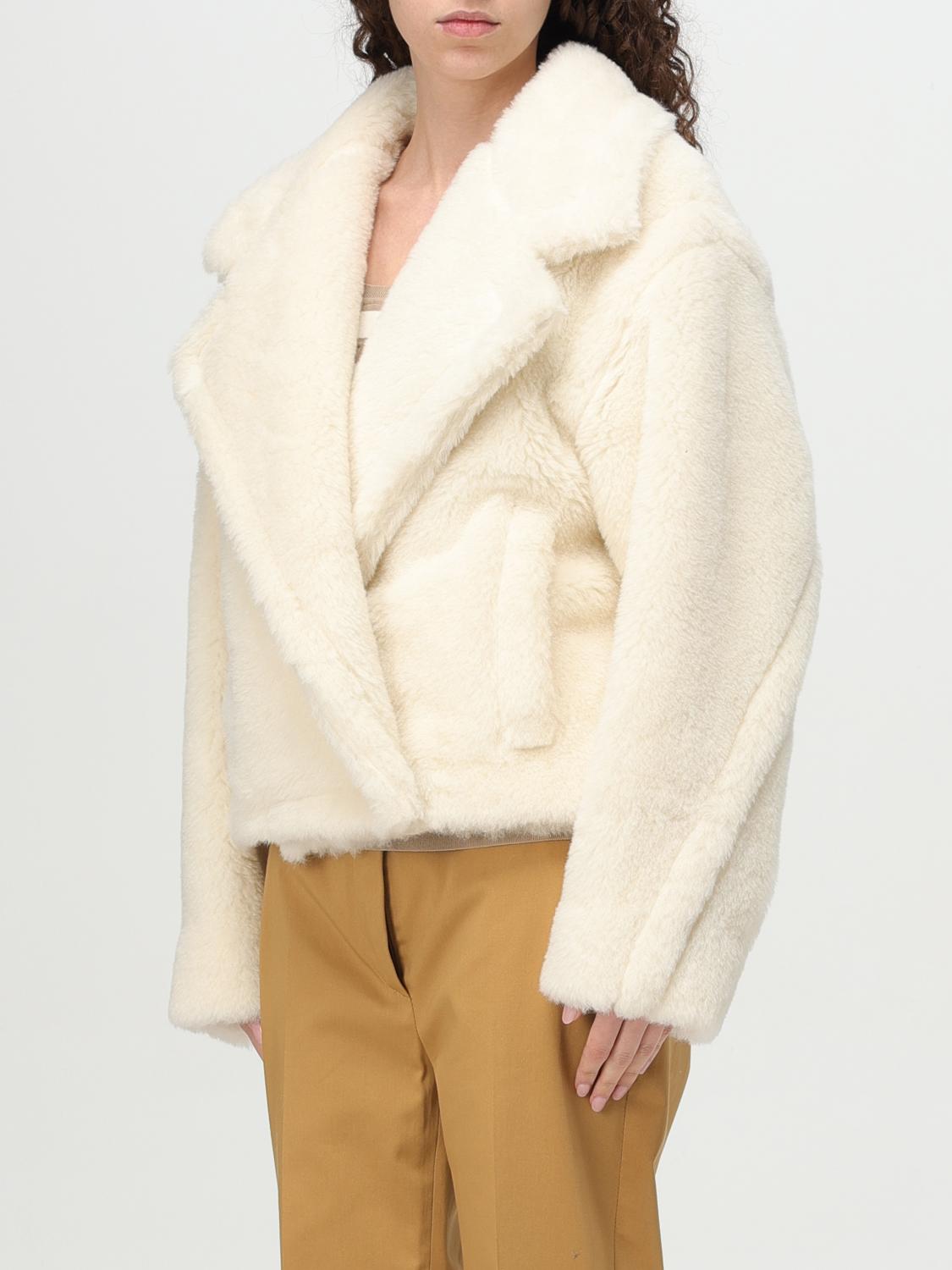 MAX MARA ABRIGO DE PIEL: Abrigo mujer Max Mara, Blanco - Img 4