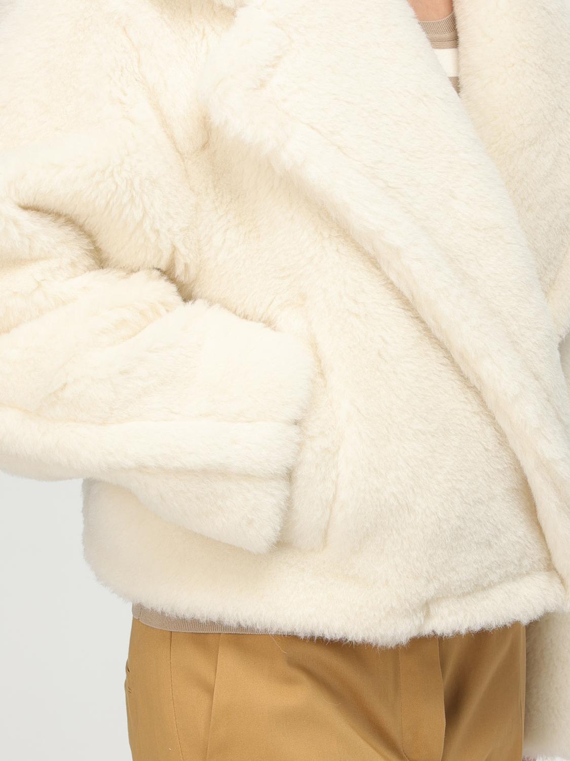 MAX MARA ABRIGO DE PIEL: Abrigo mujer Max Mara, Blanco - Img 5