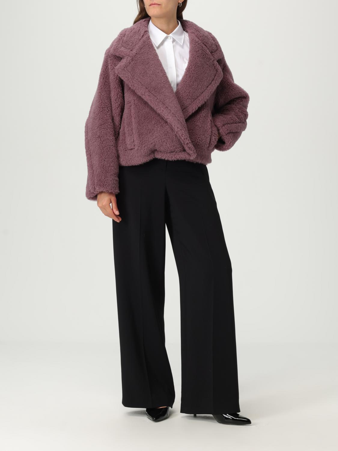 MAX MARA ABRIGO DE PIEL: Abrigo mujer Max Mara, Violeta - Img 2