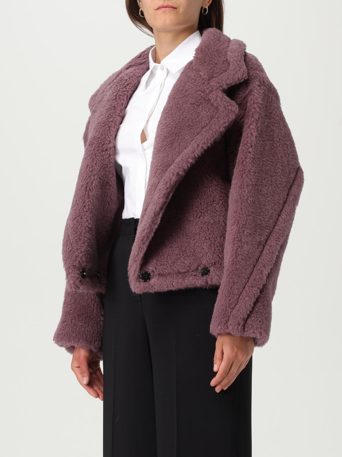 MAX MARA ABRIGO DE PIEL: Abrigo mujer Max Mara, Violeta - Img 4