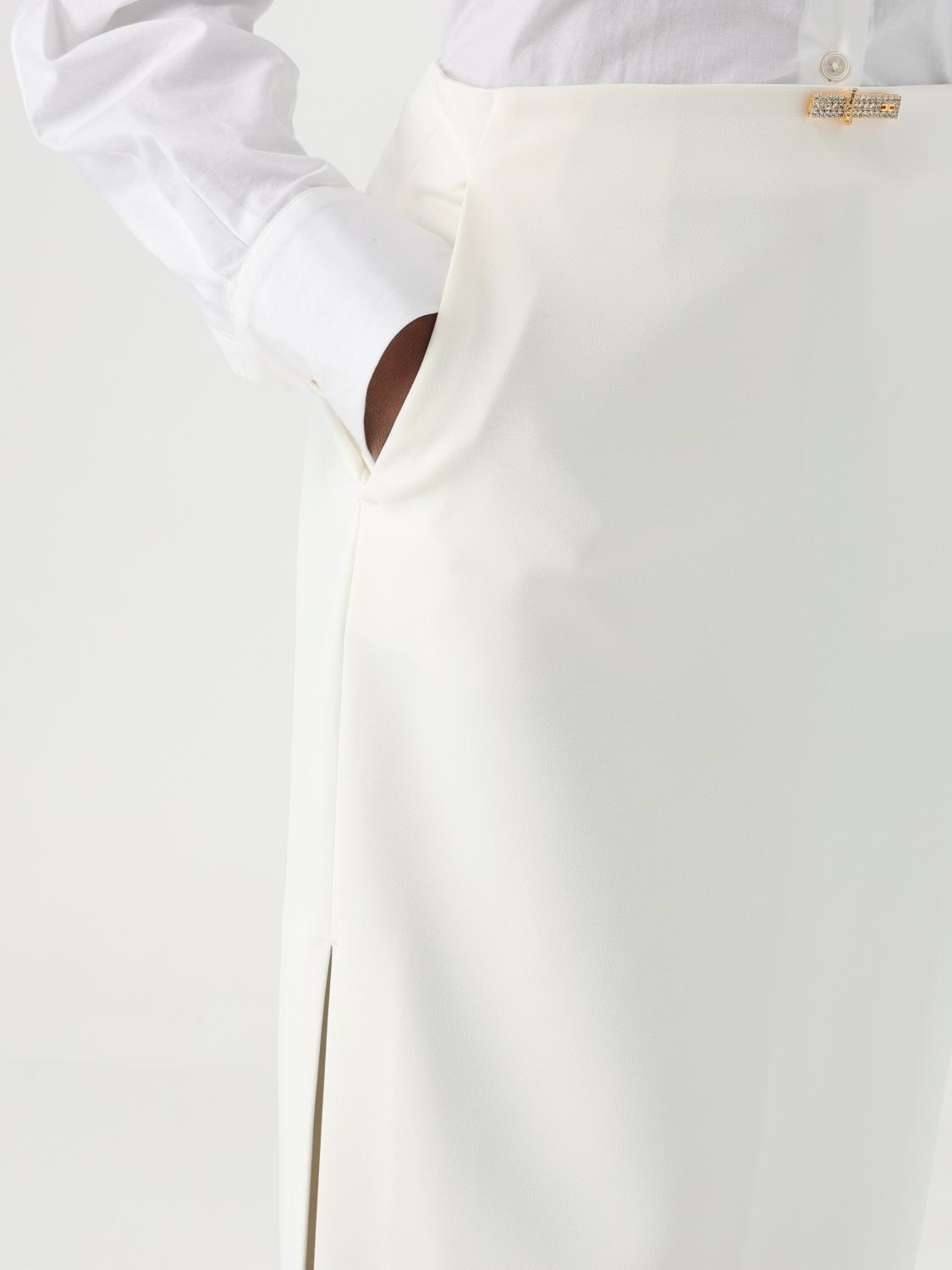 ELISABETTA FRANCHI FALDA: Falda mujer Elisabetta Franchi, Marfil - Img 3