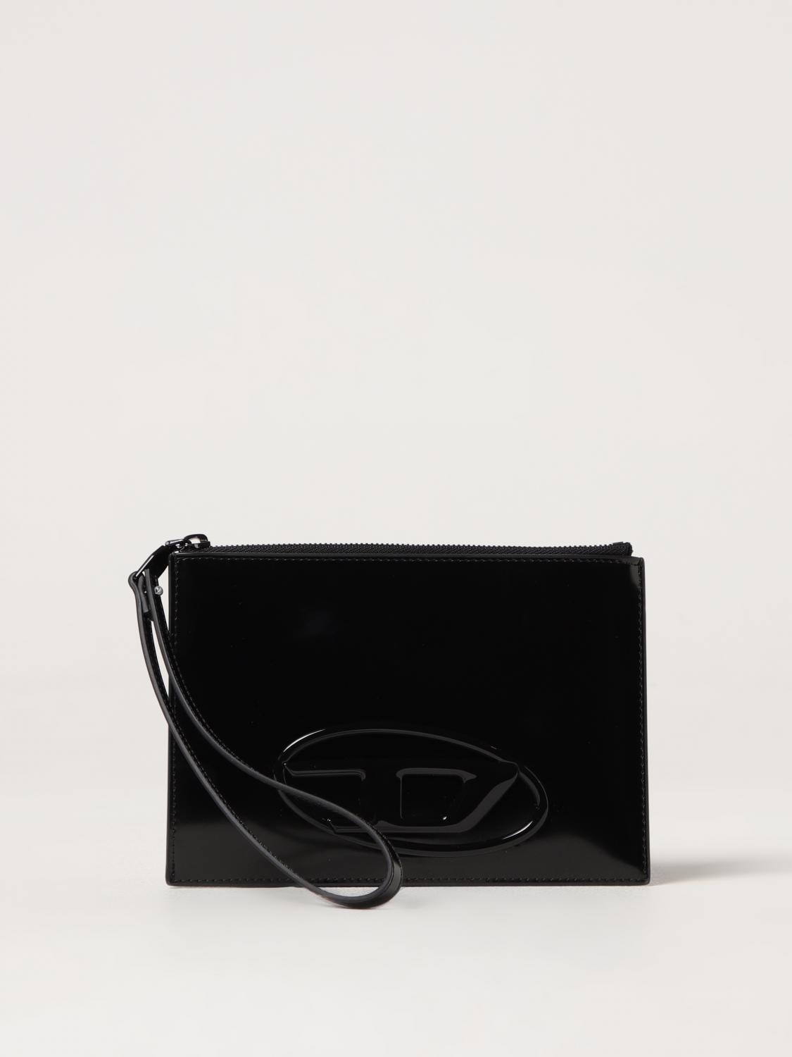 DIESEL PORTADOCUMENTI: Pochette 1dr pouch iii Oval D Diesel, Nero - Img 1