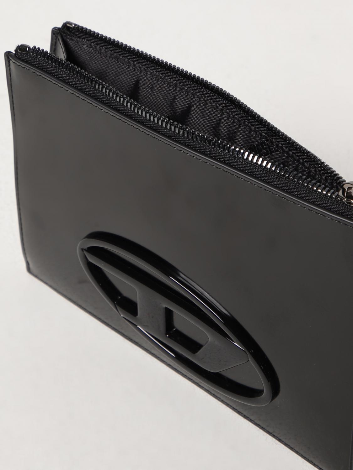 DIESEL PORTADOCUMENTI: Pochette 1dr pouch iii Oval D Diesel, Nero - Img 3