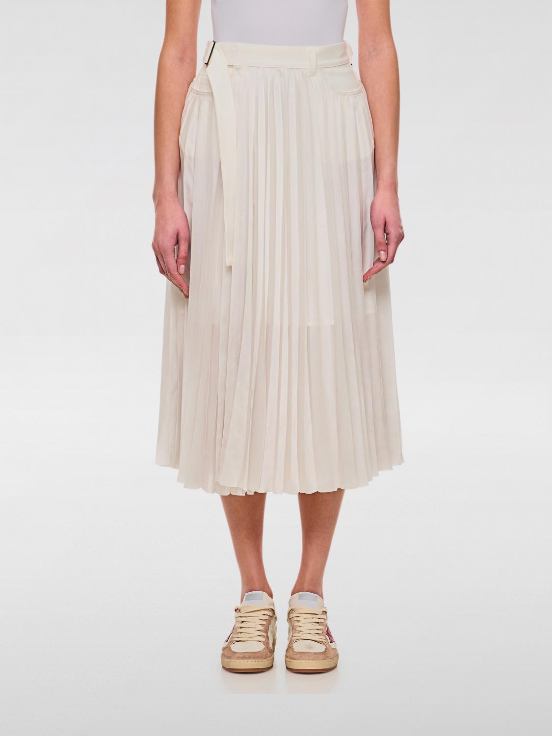 SACAI FALDA: Falda mujer Sacai, Blanco - Img 1