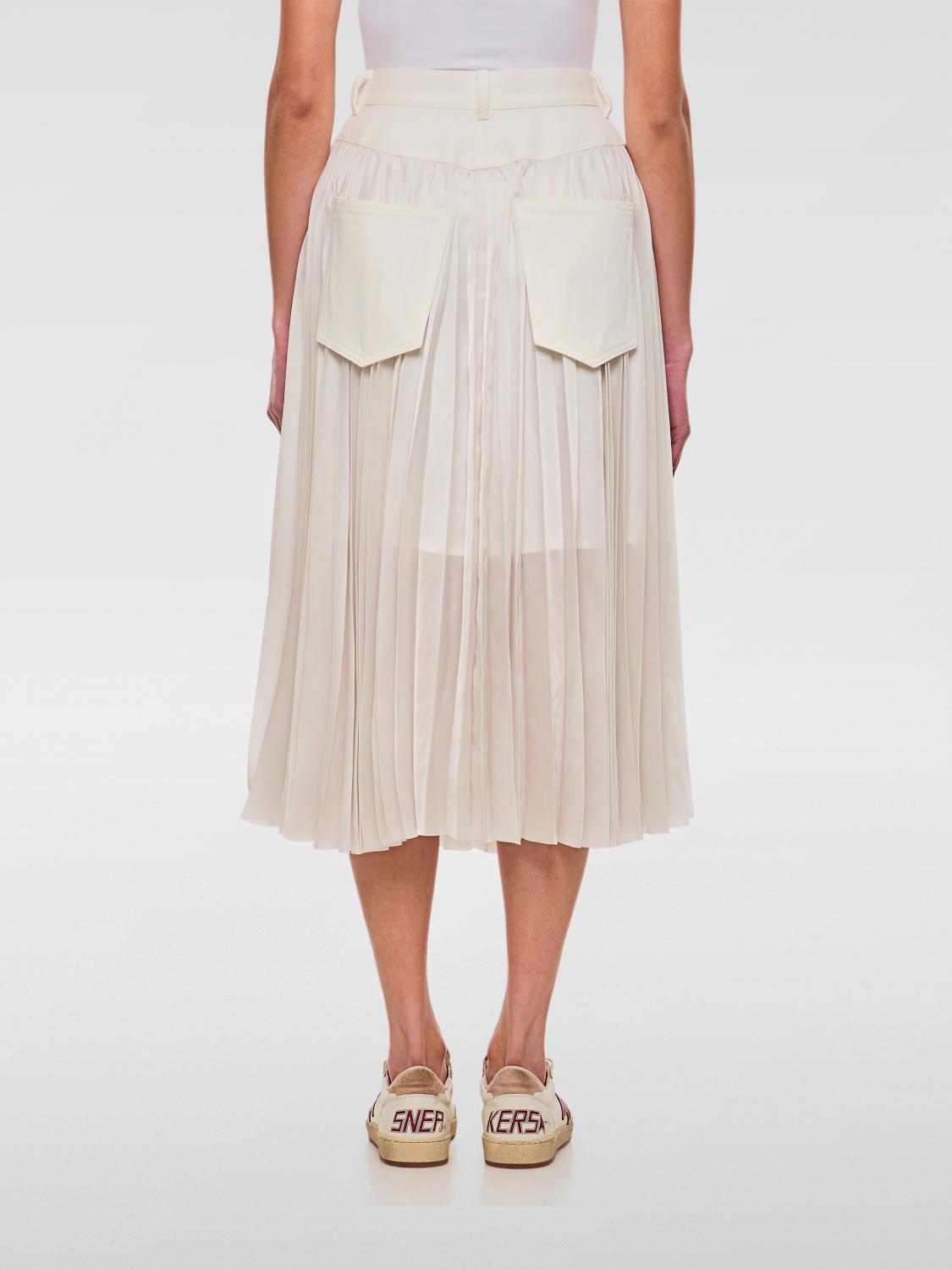 SACAI FALDA: Falda mujer Sacai, Blanco - Img 3