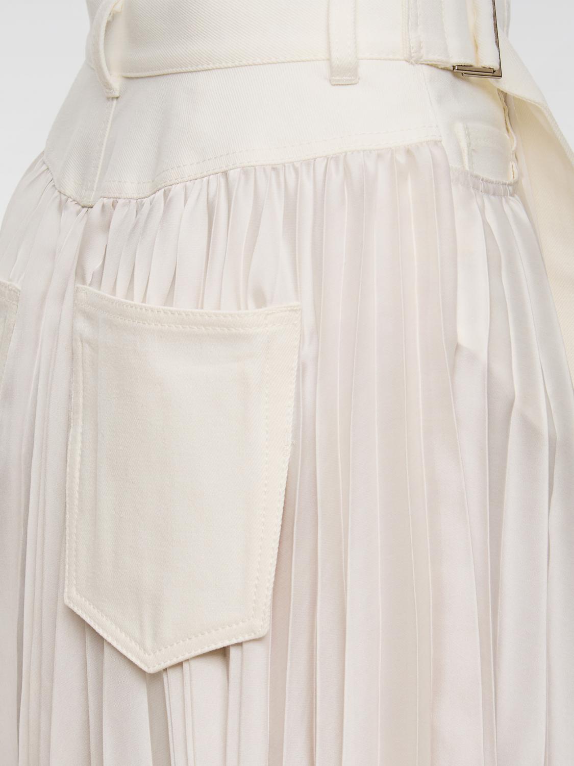 SACAI FALDA: Falda mujer Sacai, Blanco - Img 4