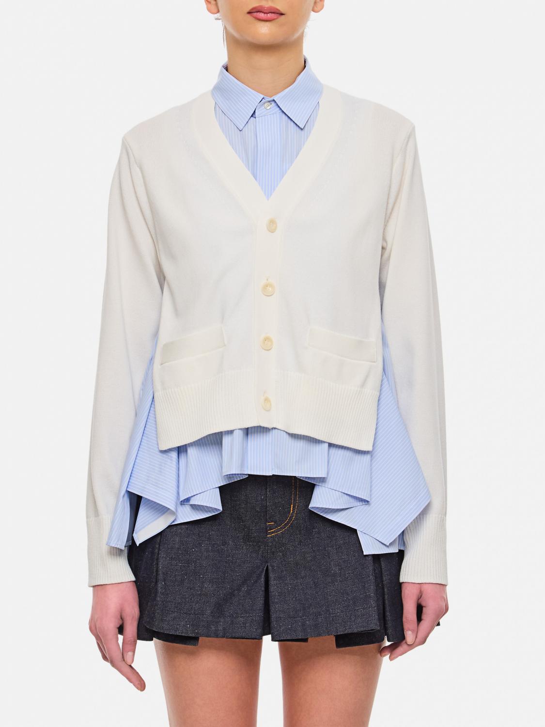 SACAI HEMDBLUSE: Pullover damen Sacai, Weiß - Img 1