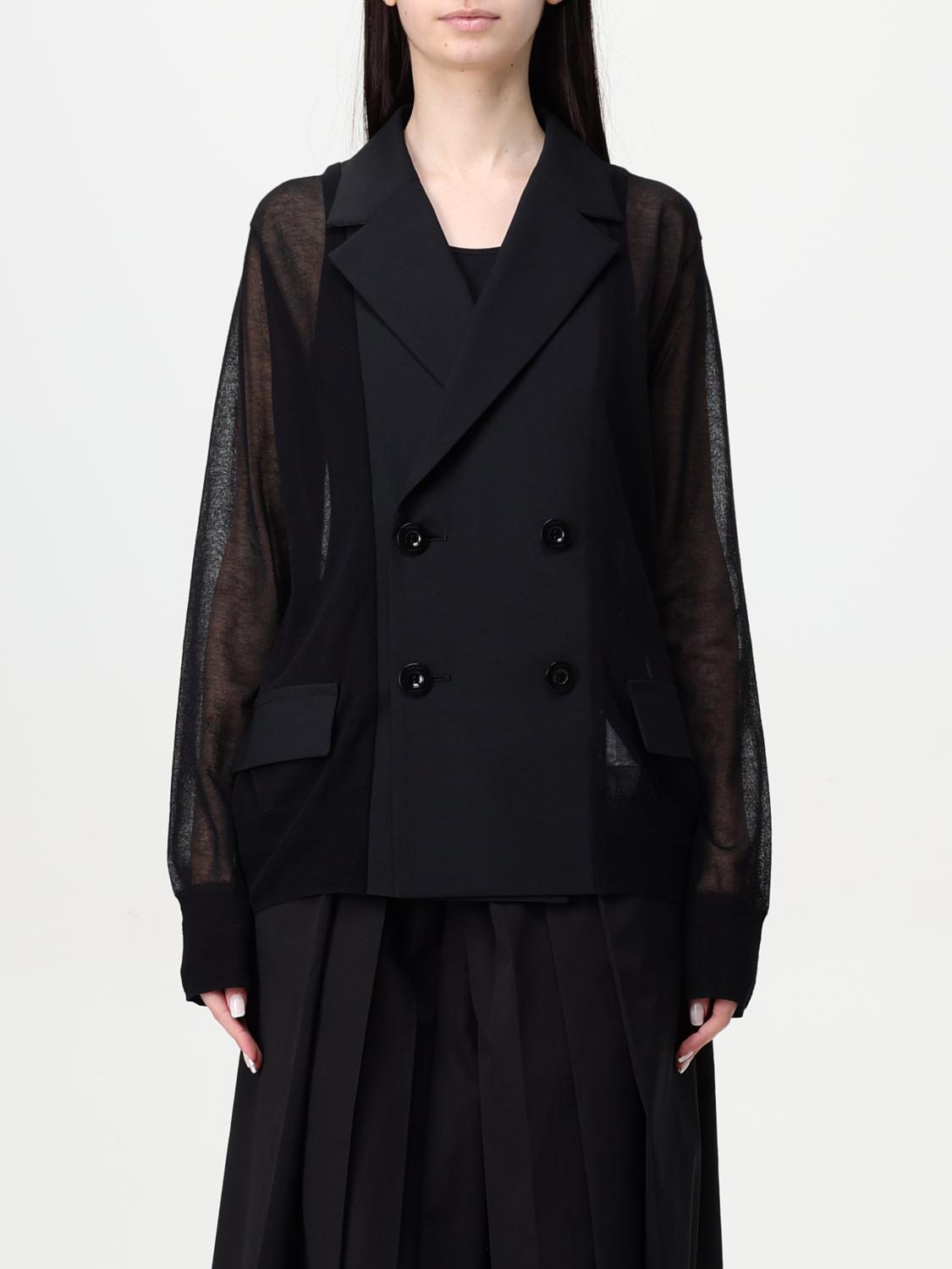 SACAI AMERICANA: Chaqueta mujer Sacai, Negro - Img 1