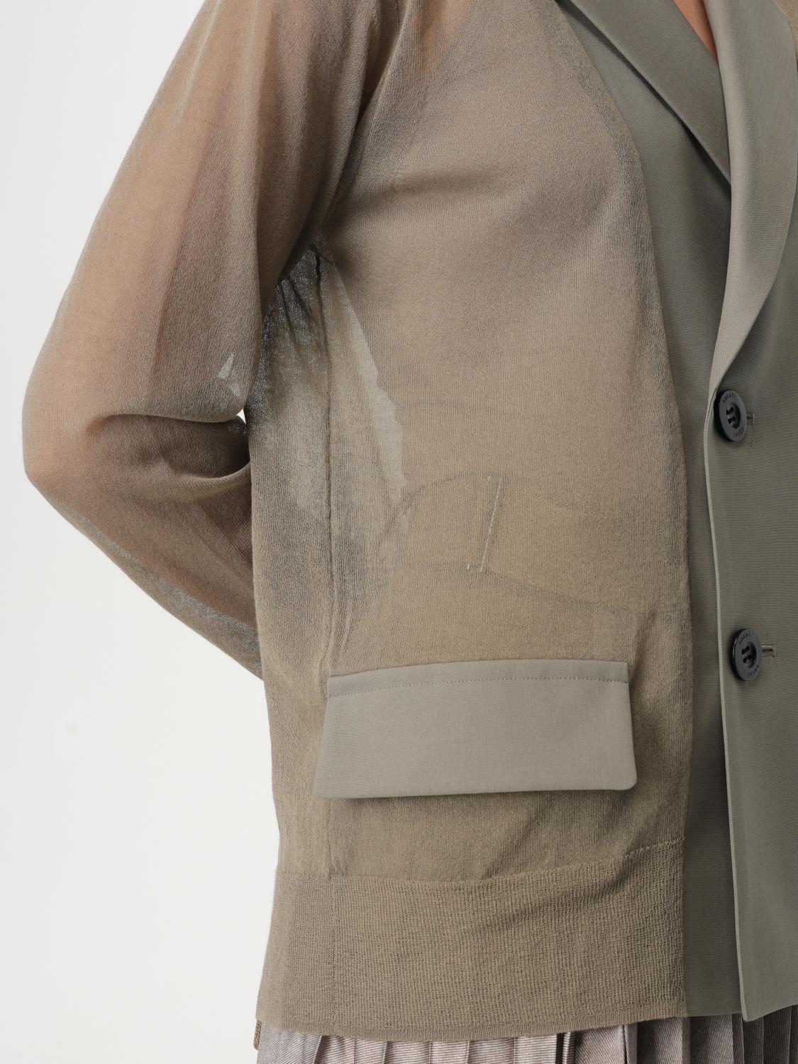 SACAI AMERICANA: Chaqueta mujer Sacai, Tórtola - Img 5