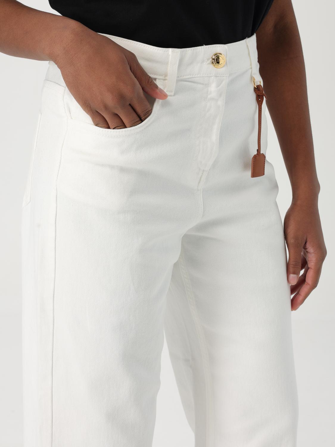 ELISABETTA FRANCHI JEANS: Jeans damen Elisabetta Franchi, Ivory - Img 3