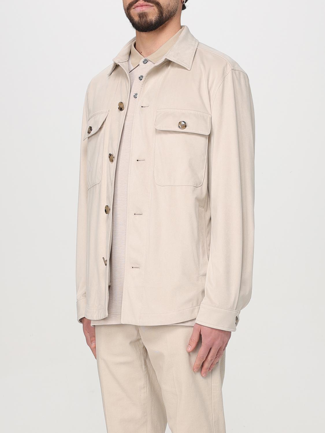 BOSS GIACCA: Overshirt Boss in jersey , Avorio - Img 4