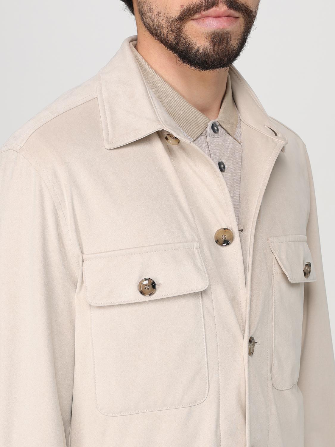 BOSS GIACCA: Overshirt Boss in jersey , Avorio - Img 5