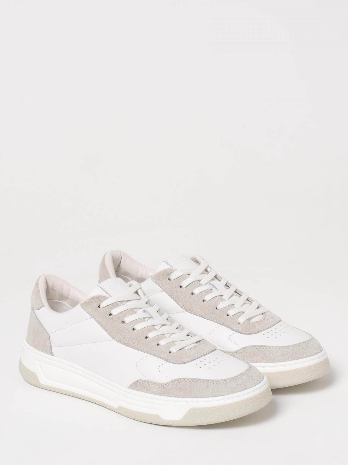 BOSS SNEAKERS: Sneakers Boss in pelle , Bianco - Img 2