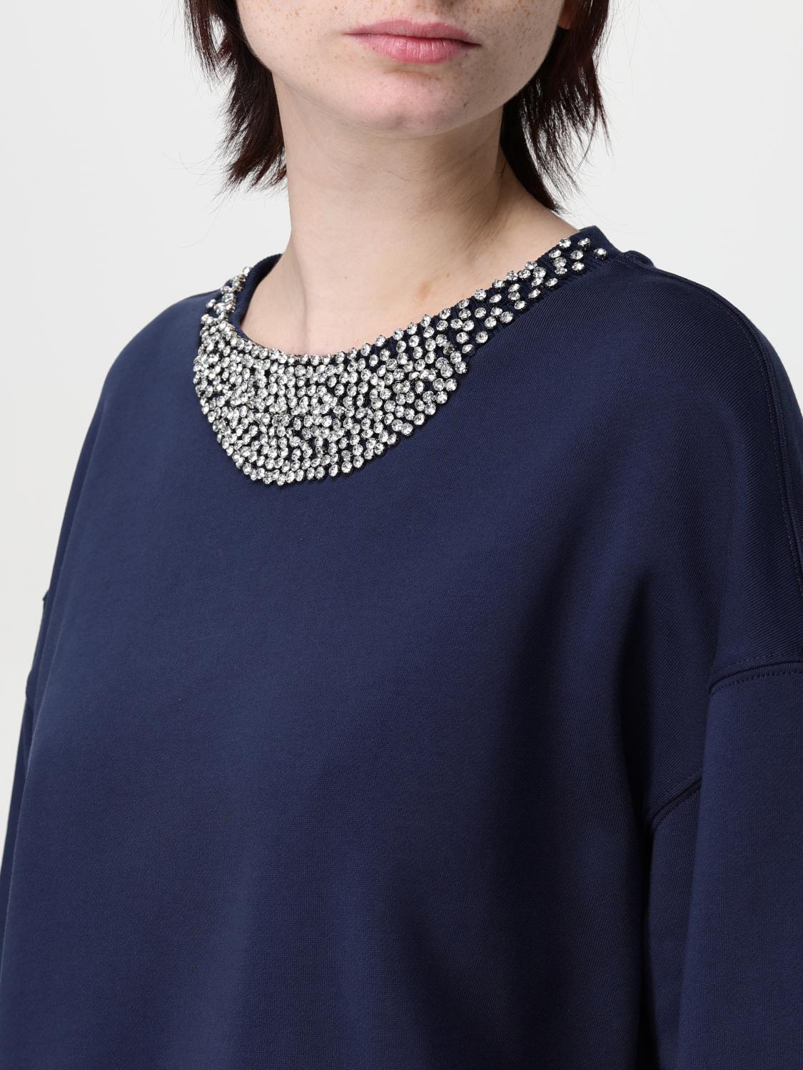 ACTITUDE TWINSET SUDADERA: Sudadera mujer Actitude Twinset, Azul Oscuro - Img 3