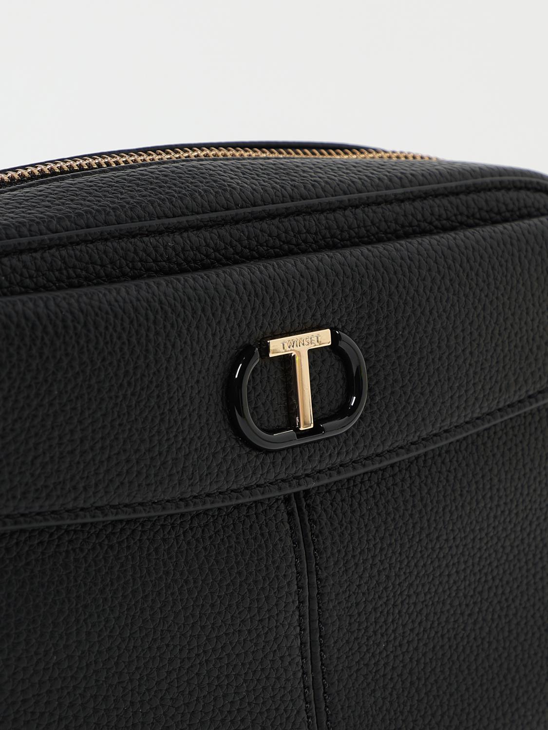 TWINSET BORSA MINI: Borsa a tracolla Twinset in pelle sintetica, Nero - Img 3