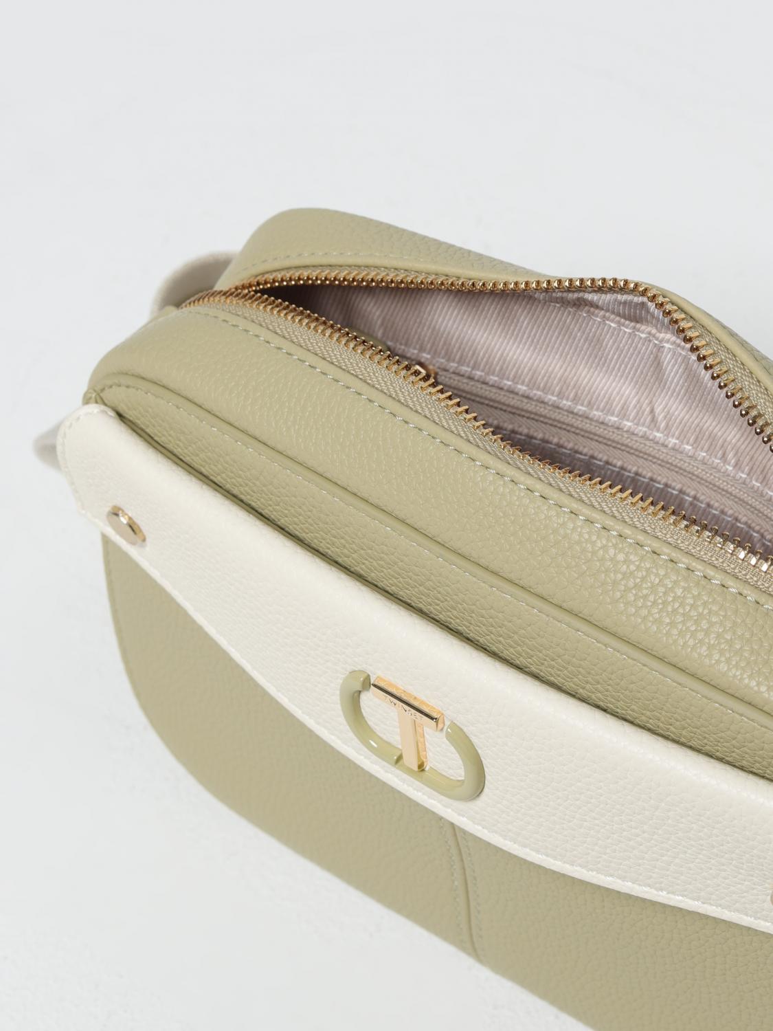 TWINSET BORSA MINI: Borsa a tracolla Twinset in pelle sintetica, Verde - Img 3