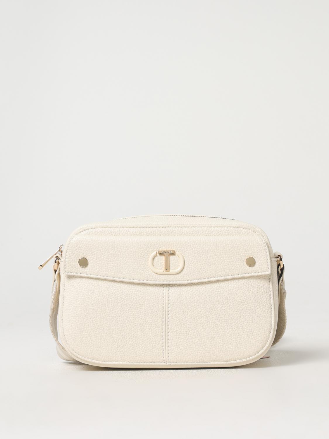 TWINSET BORSA MINI: Borsa a tracolla Twinset in pelle sintetica, Perla - Img 1