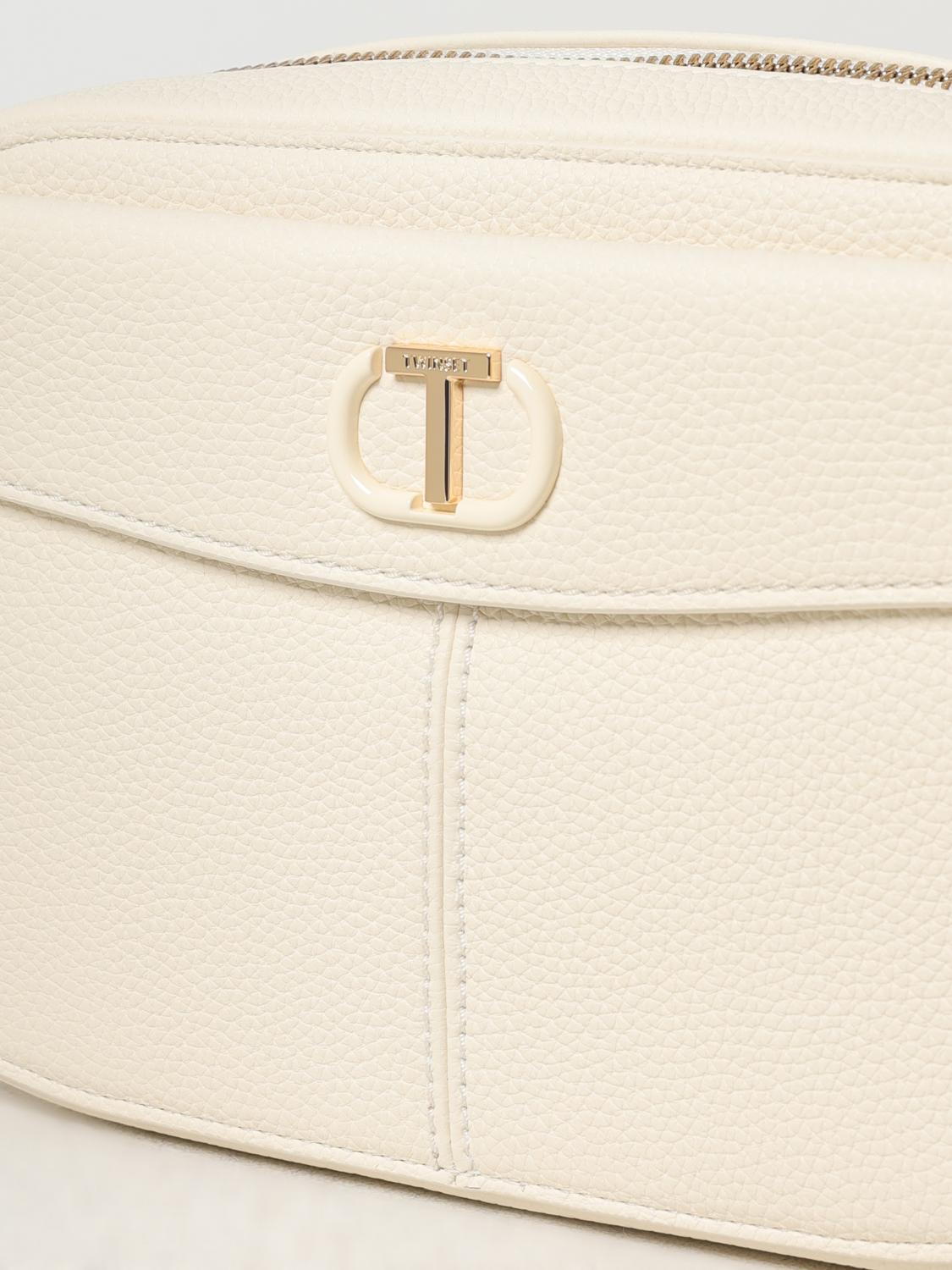 TWINSET BORSA MINI: Borsa a tracolla Twinset in pelle sintetica, Perla - Img 3
