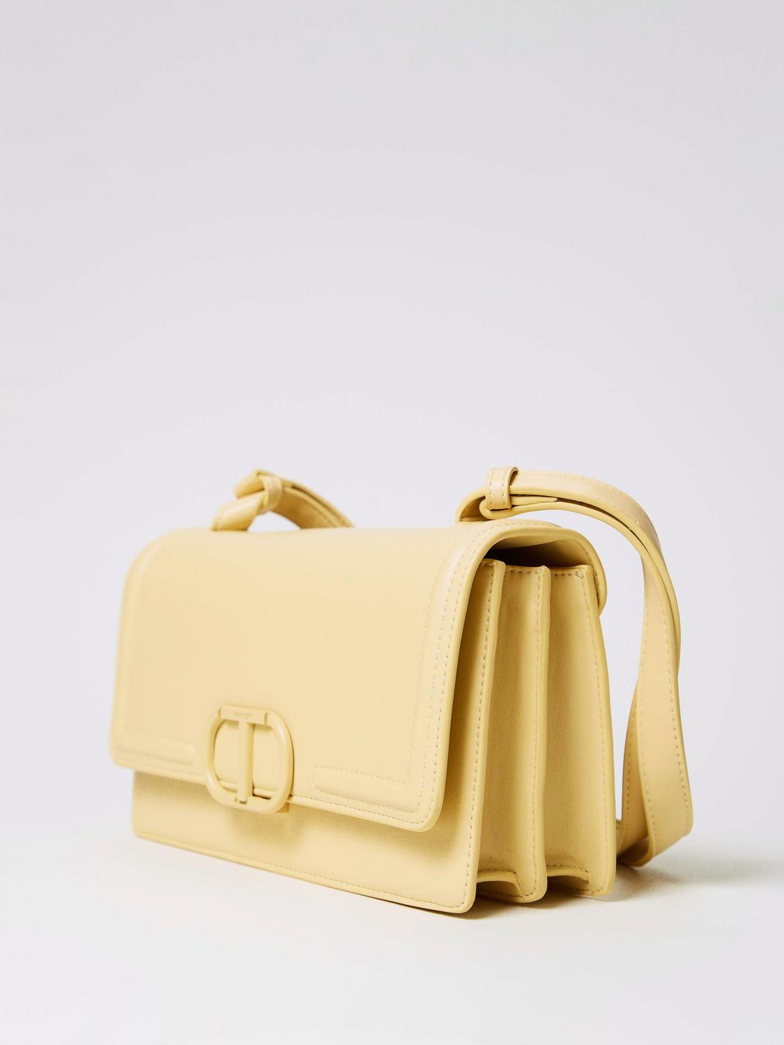 TWINSET BORSA A SPALLA: Borsa Brera Twinset in pelle sintetica , Giallo - Img 3