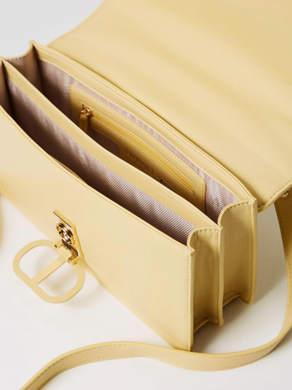 TWINSET BORSA A SPALLA: Borsa Brera Twinset in pelle sintetica , Giallo - Img 4