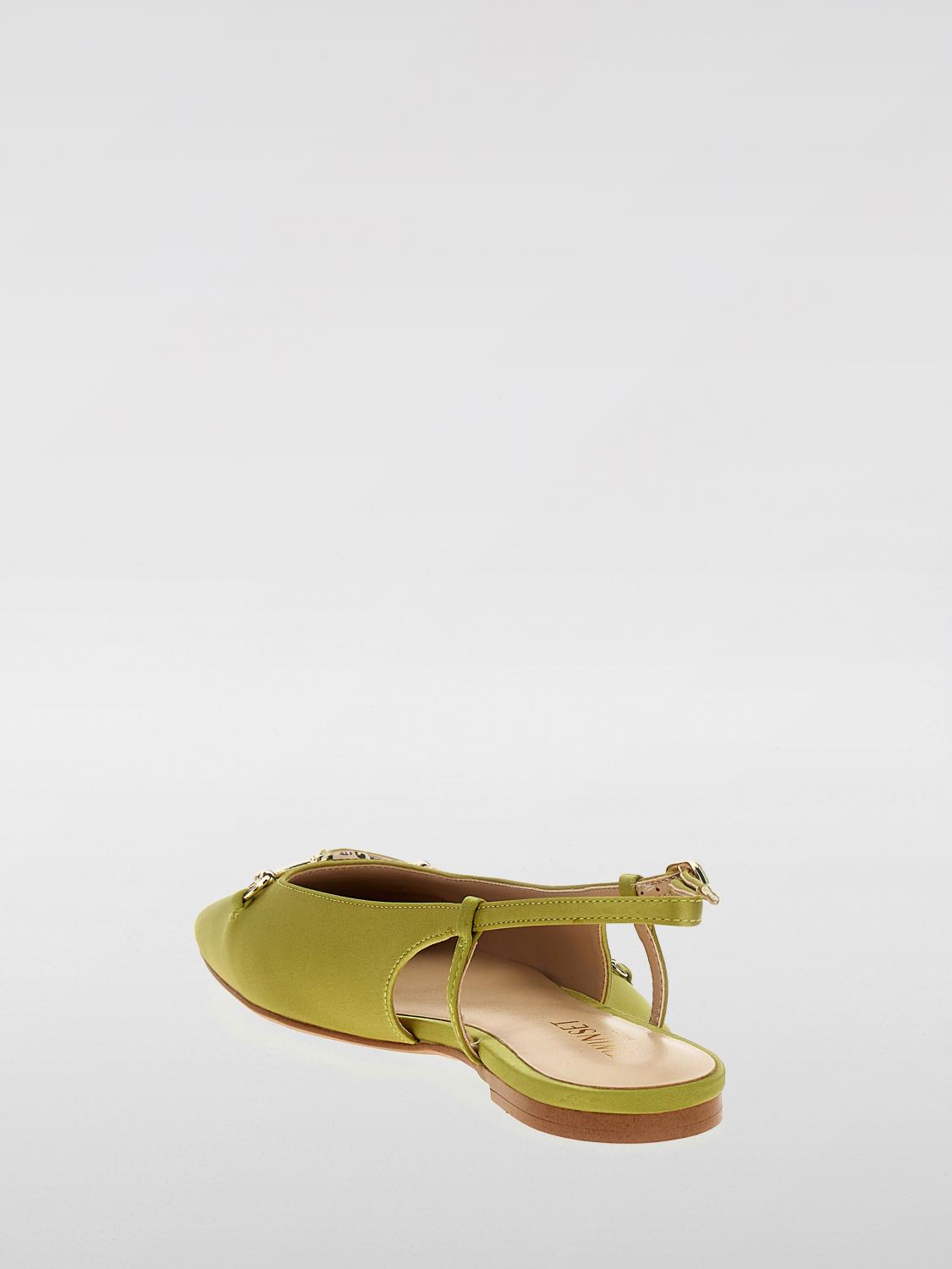 TWINSET BALLERINE: Ballerina Twinset in raso con morsetto , Verde - Img 3