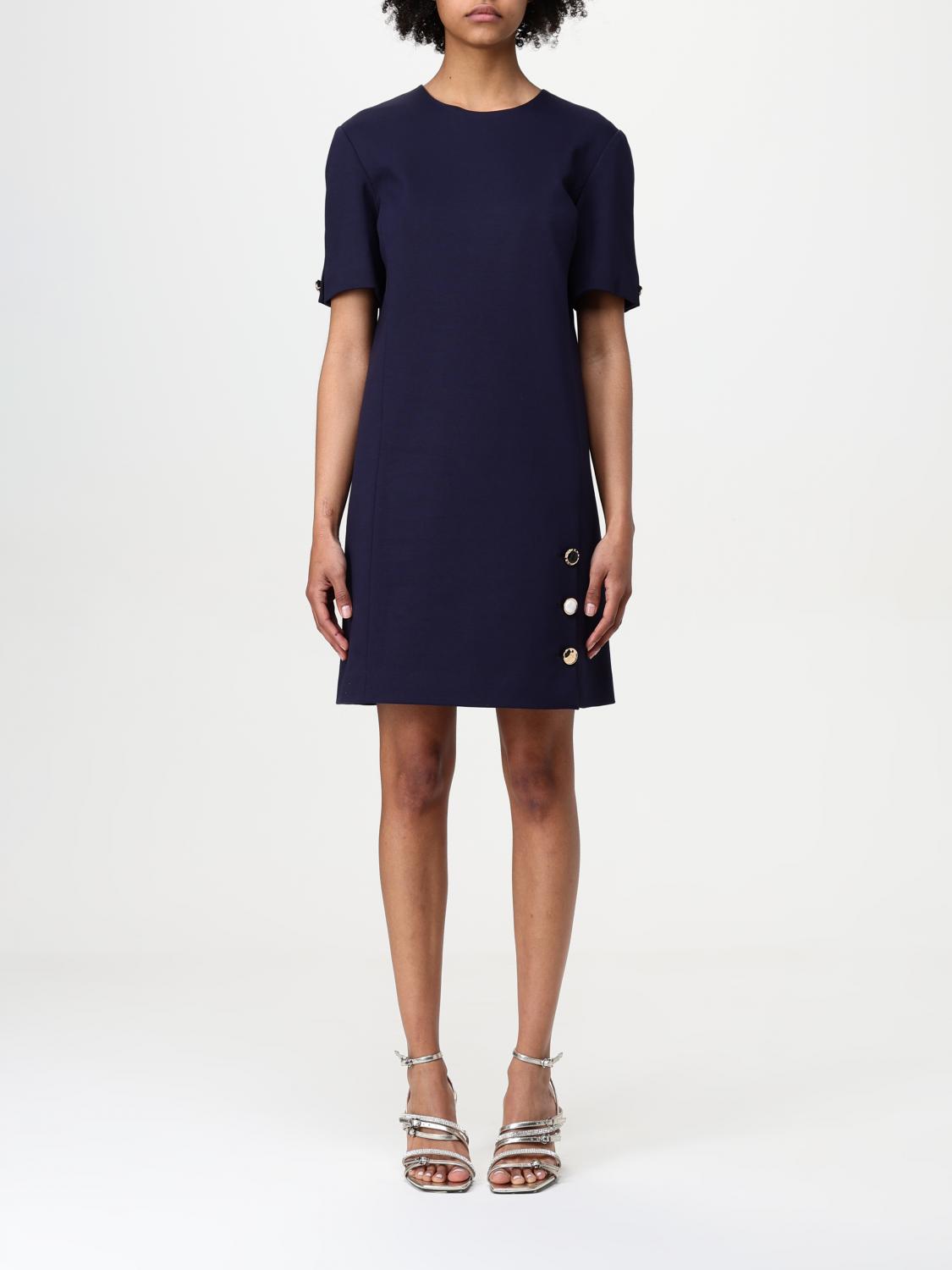 TWINSET ABITO: Abito basic Twinset in misto viscosa , Blue - Img 1